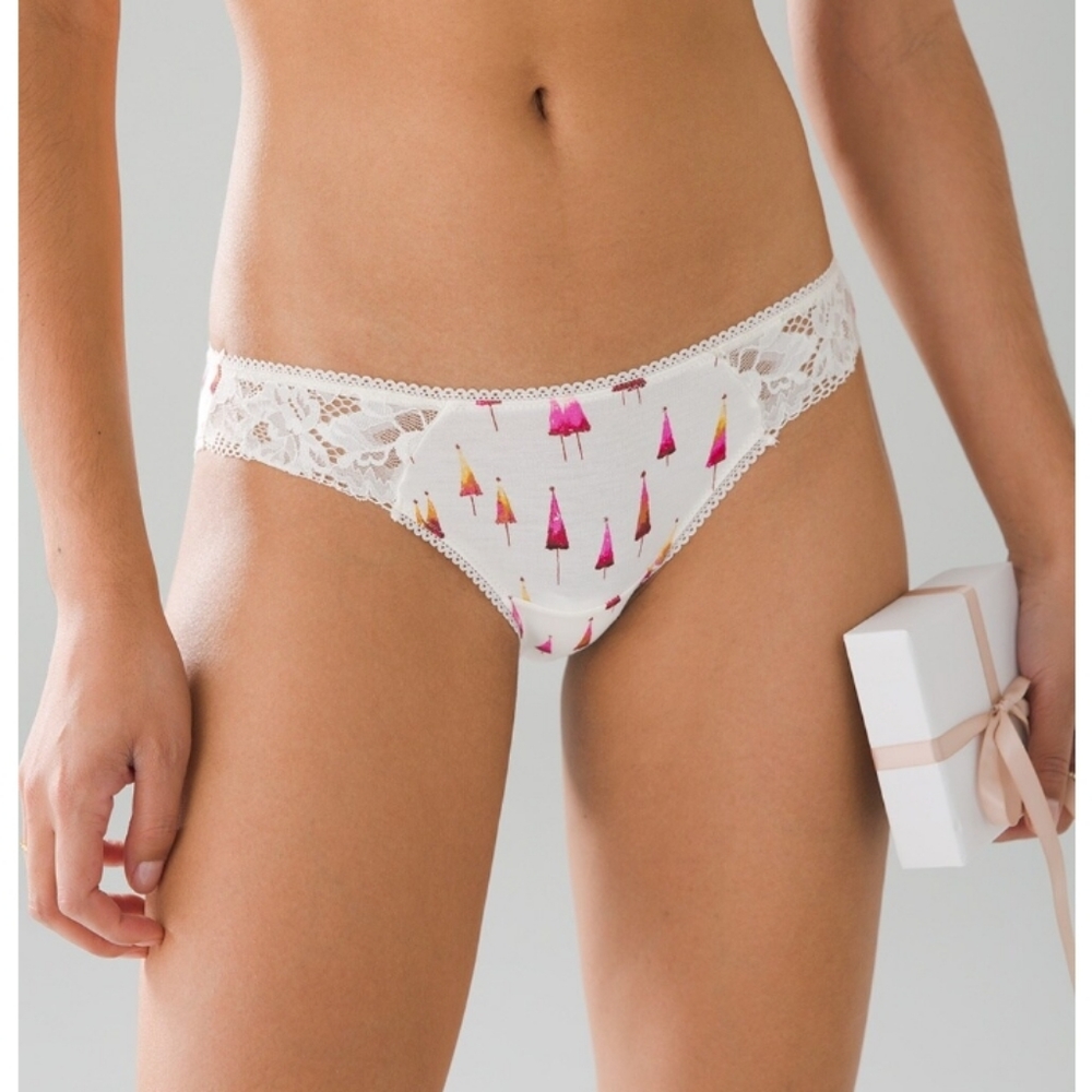 Soma intimates-JOYFUL TREES Ivory Mini Lace Bikini-S